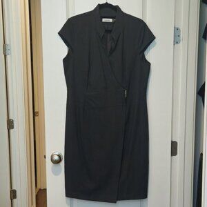 CALVIN KLEIN charcoal dress, 14, sleeveless, classy, NWOT!